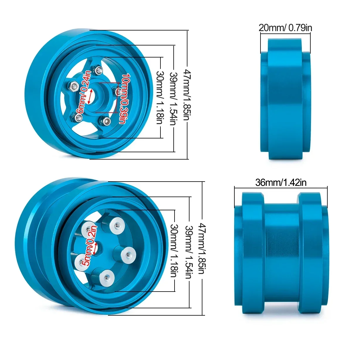 Aluminium Beadlock Wielen voor - Tamiya Model Rc Car recensie en prijs